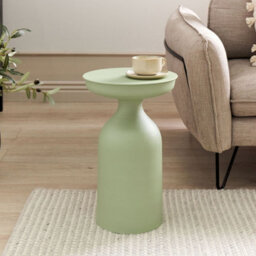 Wyld And Coco Aurora Side Table, Light Green Matte Iron, 33 X 33 X 50 Cm - thumbnail 2