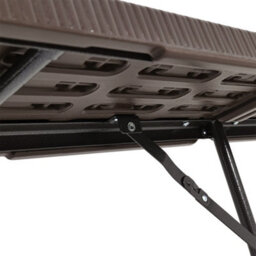 Living And Home Set Of 2 Rattan Plastic Outdoor Folding Bench Brown With Carrying Handle L 180 Cm - thumbnail 7
