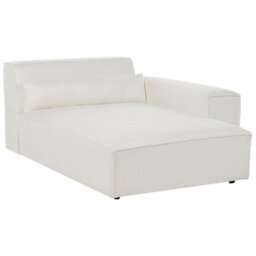 Beliani Left-Hand Chaise Longue Hellnar Boucle Off-White - thumbnail 6