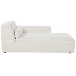 Beliani Left-Hand Chaise Longue Hellnar Boucle Off-White - thumbnail 4
