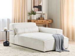 Beliani Left-Hand Chaise Longue Hellnar Boucle Off-White - thumbnail 2