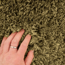 Loomed Olive Green Thick Soft Shaggy Area Rug 200X290Cm - thumbnail 6