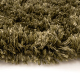 Loomed Olive Green Thick Soft Shaggy Area Rug 200X290Cm - thumbnail 3