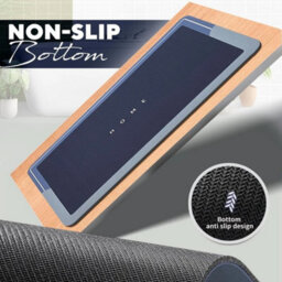 2 Piece Super Absorbent Bathroom Mat Hygienic Bath Shower Floor Mat Set Blue - thumbnail 4