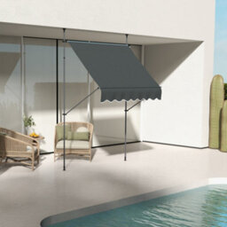 Outsunny 2 X 1.2M Freestanding Retractable Awning, Non-Screw Garden Awning - thumbnail 1