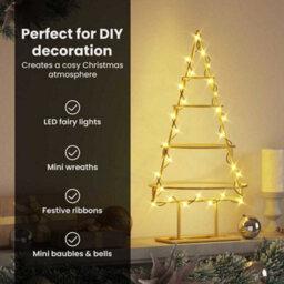 Vidaxl Metal Christmas Tree With Stand Gold 60 Cm Powder-Coated Steel - thumbnail 9