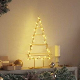 Vidaxl Metal Christmas Tree With Stand Gold 60 Cm Powder-Coated Steel - thumbnail 4