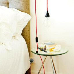 Ledsone Ceiling Pendant Lighting Fitting E27 Lamp Holder 2M Fabric Cable 3 Pin Plug In Pendant With Dimmer Switch (Red) - thumbnail 3