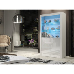 Modern Sideboard Display Cabinet Cupboard Tv Stand Living Room High Gloss Doors - White - thumbnail 4