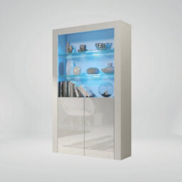 Modern Sideboard Display Cabinet Cupboard Tv Stand Living Room High Gloss Doors - White - thumbnail 3