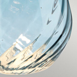 Luminosa Lighting Elstead Lena 2 Light Small Blue Table Lamp, Blue-Tinted Glass , Duck Egg Blue Shade, E27 - thumbnail 3