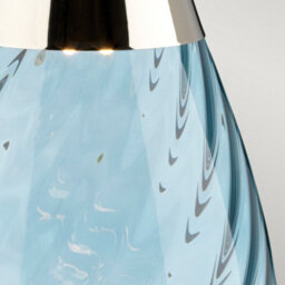 Luminosa Lighting Elstead Lena 2 Light Small Blue Table Lamp, Blue-Tinted Glass , Duck Egg Blue Shade, E27 - thumbnail 4