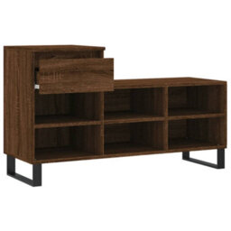 Berkfield Shoe Cabinet Brown Oak 102X36X60 Cm Engineered Wood - thumbnail 6