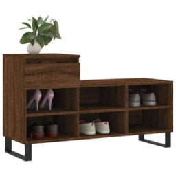 Berkfield Shoe Cabinet Brown Oak 102X36X60 Cm Engineered Wood - thumbnail 3