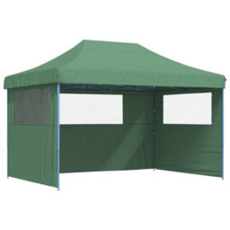 Walplus Foldable Party Tent Garden Gazebo Canopy Pop-Up With 3 Sidewalls Green - thumbnail 2