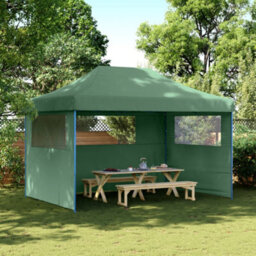 Walplus Foldable Party Tent Garden Gazebo Canopy Pop-Up With 3 Sidewalls Green - thumbnail 1