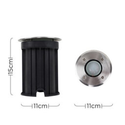 Valuelights Modern Bushed Chrome Ip54 Rated Outdoor Garden Walk Over Light - Includes 5W Gu10 Led Bulb 3000K Warm White - thumbnail 5