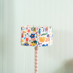 ValueLights Rose Pink Bobbin Stem Table Lamp With Jungle Drum Shade For Living Room Bedroom - thumbnail 3