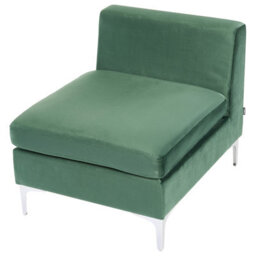 Beliani Modular Sofa 3 Seater Evja Velvet Green - thumbnail 7