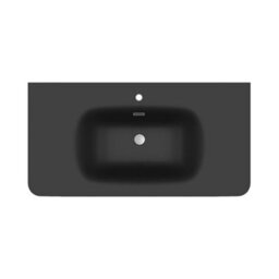 Plum&clay Isla Ribbed Fluted Grey Freestanding Bathroom Vanity Unit & Black Basin Set (W)800mm - thumbnail 2