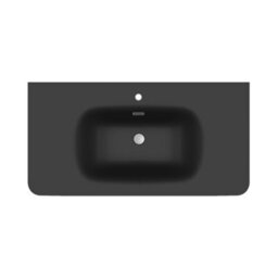 Plum&clay Isla Ribbed Fluted Grey Freestanding Bathroom Vanity Unit & Black Basin Set (W)800mm - thumbnail 3