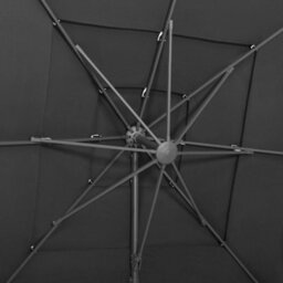 Berkfield 4-Tier Parasol With Aluminium Pole Anthracite 250X250 Cm - thumbnail 7