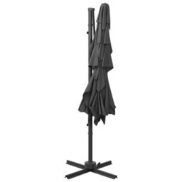 Berkfield 4-Tier Parasol With Aluminium Pole Anthracite 250X250 Cm - thumbnail 5