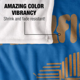 Pink Floyd Apples And Oranges Silky Supersoft Blanket Blue/gold (One Size) - thumbnail 4