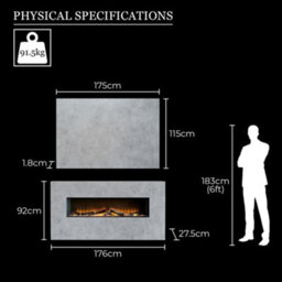 Acantha Bloc Pre-Built Fully Inset Media Wall Suite & Tv Board In Concrete Effect - thumbnail 4