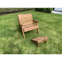 "Marlborough Traditional ""big Daddy"" Grand Chair With Footstool" - thumbnail 3