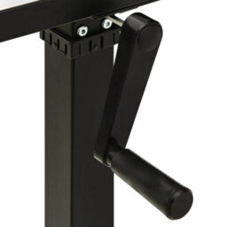 Berkfield Manual Height Adjustable Standing Desk Frame Hand Crank Black - thumbnail 7