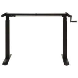 Berkfield Manual Height Adjustable Standing Desk Frame Hand Crank Black - thumbnail 3