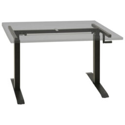 Berkfield Manual Height Adjustable Standing Desk Frame Hand Crank Black - thumbnail 2