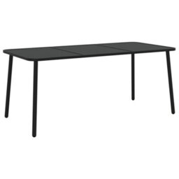Berkfield 9 Piece Garden Dining Set Anthracite Steel - thumbnail 7