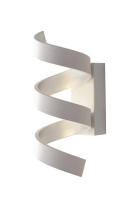 Luminosa Lighting Luminosa Helix Led Swirl Wall Light White, Silver 720Lm 3000K 10X26X13.5Cm