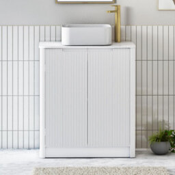 Royal Bathrooms Avenza 700mm Matt White Floor Standing Bathroom Vanity Unit 2 Door With Elena Basin - thumbnail 1
