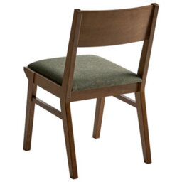 Beliani Set Of 2 Dining Chairs Enola Wood Dark Green/ Brown - thumbnail 6
