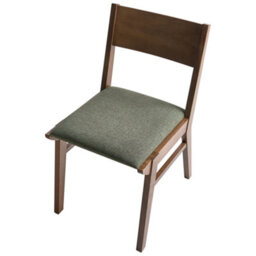 Beliani Set Of 2 Dining Chairs Enola Wood Dark Green/ Brown - thumbnail 7