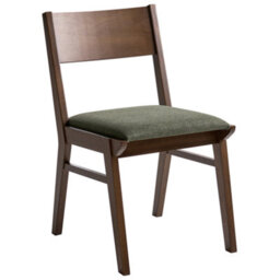 Beliani Set Of 2 Dining Chairs Enola Wood Dark Green/ Brown - thumbnail 4
