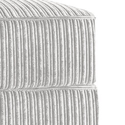 Furnishings For Less UK Luxor  Delta Ferguson Silver Fabric Soft Jumbo Cord Footstool - thumbnail 2