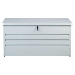 Beliani Storage Box Cebrosa 132 Cm 62 Cm Metal Light Grey - thumbnail 5