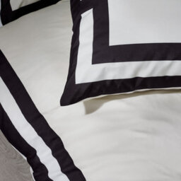 Catherine Lansfield So Soft Mono Panel Single Duvet Cover Set With Pillowcase Cream Black - thumbnail 3