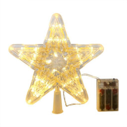 Living And Home Warm White Star-Shaped Christmas Tree Top Decoration 23.5Cm W X 24Cm H - thumbnail 6