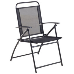 Beliani Black Foldable Garden Chairs Set Of 4 - Weather Resistant, Compact Dining Seating - thumbnail 5