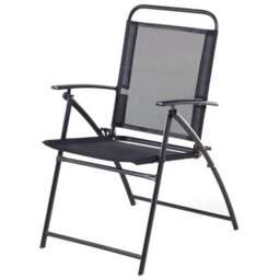 Beliani Black Foldable Garden Chairs Set Of 4 - Weather Resistant, Compact Dining Seating - thumbnail 4