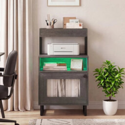 Nightstand Modern End Table With Top Tray - thumbnail 3