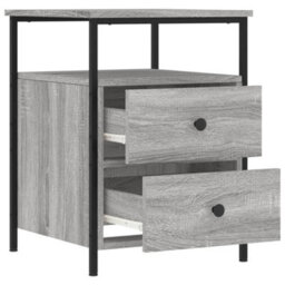 Berkfield Bedside Cabinets 2 Pcs Grey Sonoma 44X45X60 Cm Engineered Wood - thumbnail 7
