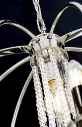 Luminosa Lighting Elstead Cassie 7 Light Chandelier Polished Nickel - thumbnail 3
