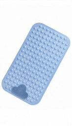 Shopnbits Comfortgrip Asm01 Blue Extra Large 60X90Cm Pvc Anti Slip Bath And Shower Mat With Suction Cups And Foot Scrubber