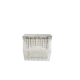 Luminosa Lighting Luminosa Vince Ceiling Light Chrome Clear Glass Shade Led 4000K - thumbnail 3